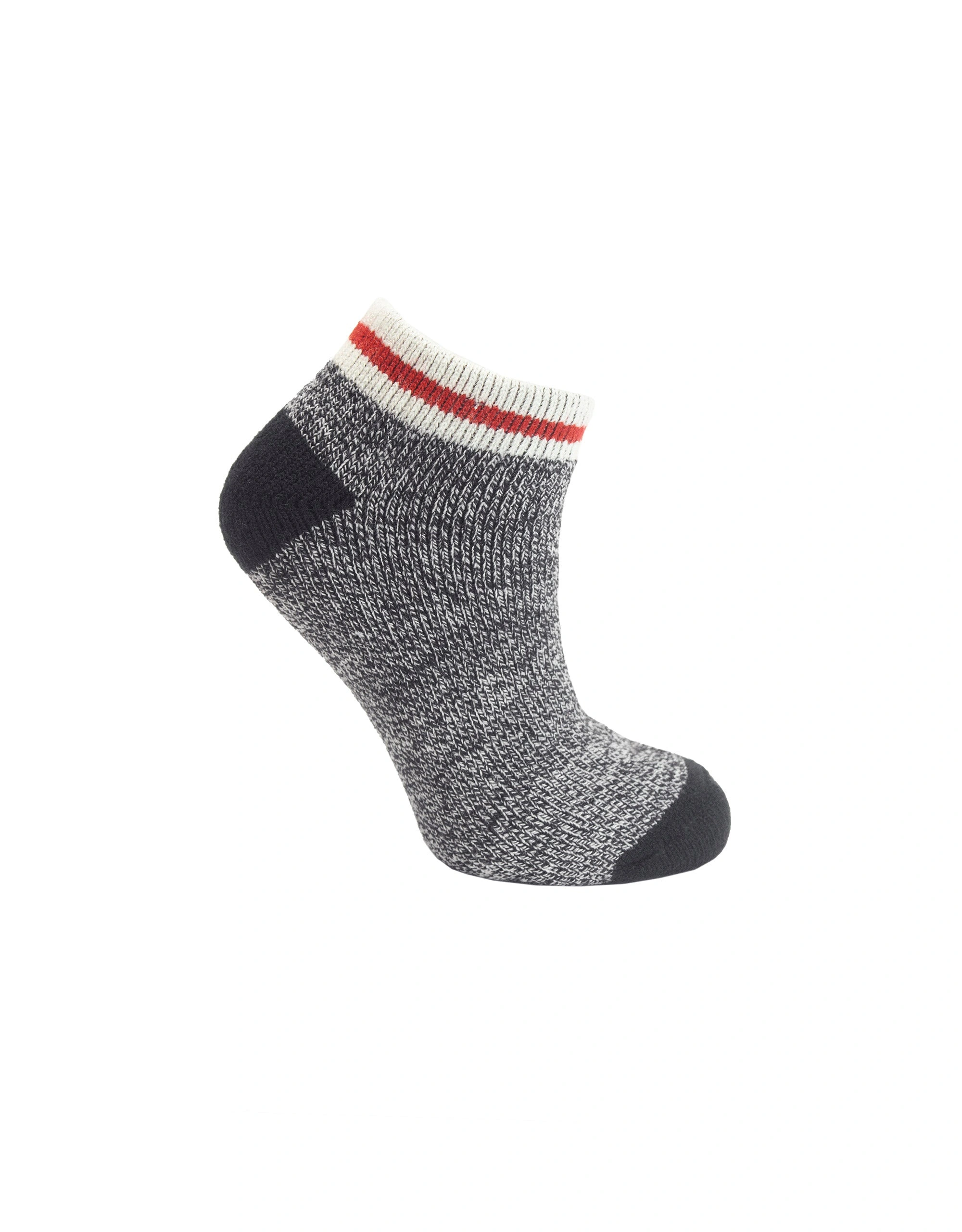 Cozy Cabin Socks Double Layer Fleece Lined Warm Black