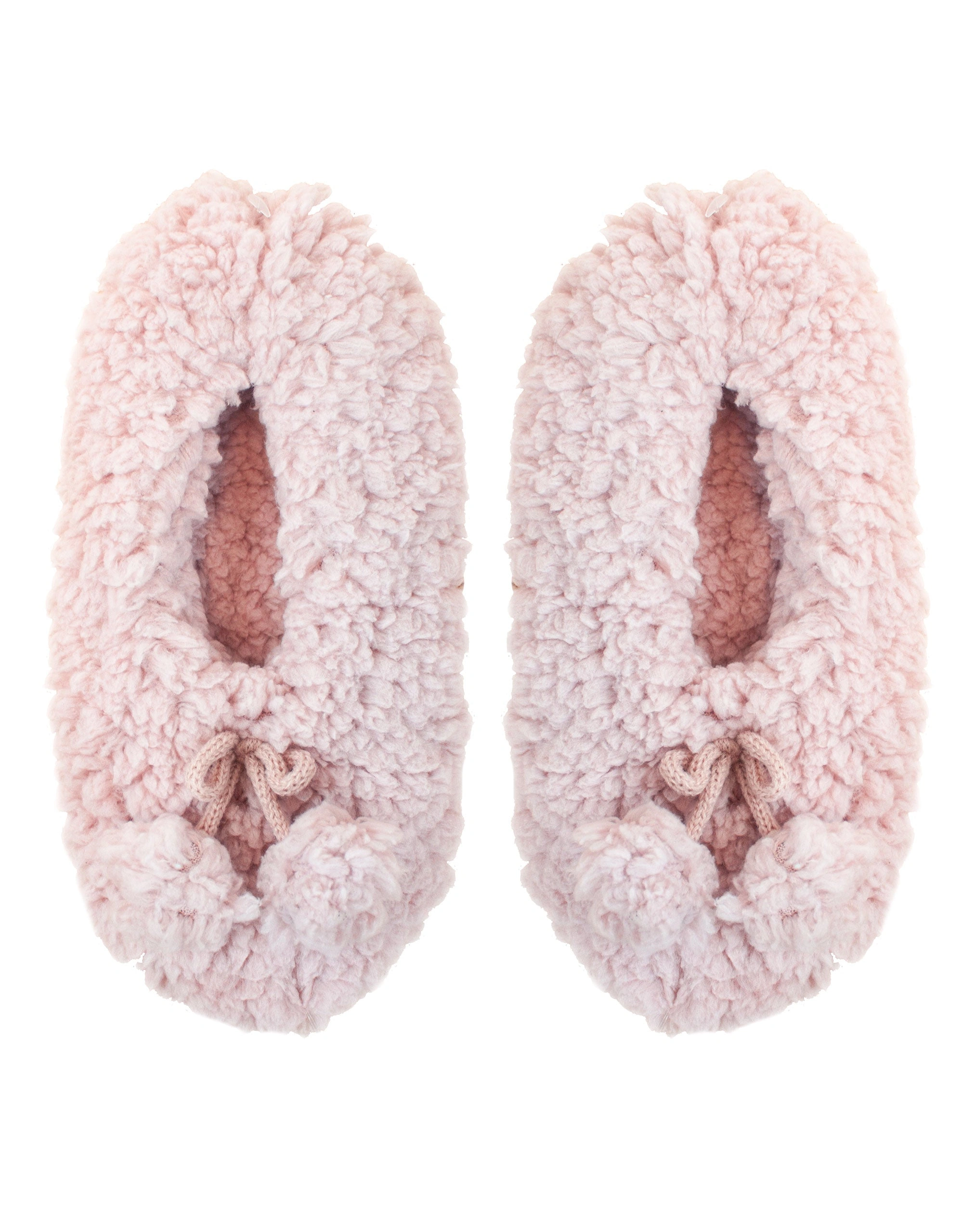 Cozy Sherpa Pompom Slippers – Pink: Treat Your Feet to Winter Bliss!